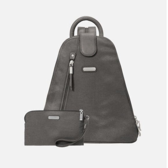 BAGGALLINI Metro Backpack With RFID Phone Wristlet STERLING SHIMMER NWT main image 7